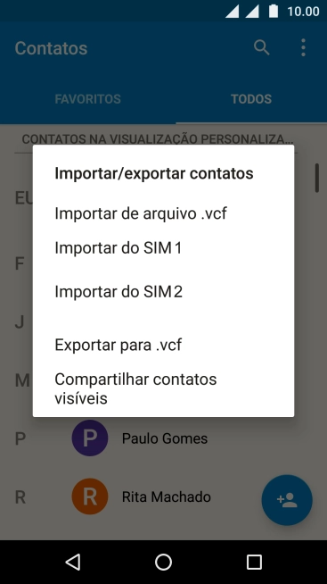 Pressione Importar do ‹SIM›. Pressione Importar do ‹SIM›.