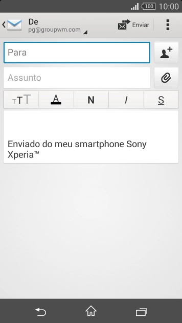Pressione Para, e digite as primeiras letras do destinatário. Pressione Para, e digite as primeiras letras do destinatário.