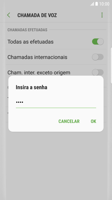 Digite sua senha de bloqueio, e pressione OK. Digite sua senha de bloqueio, e pressione OK.