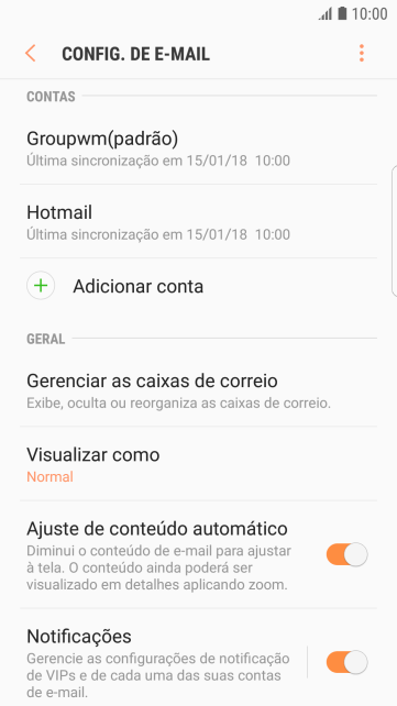Pressione Notificações. Pressione Notificações.