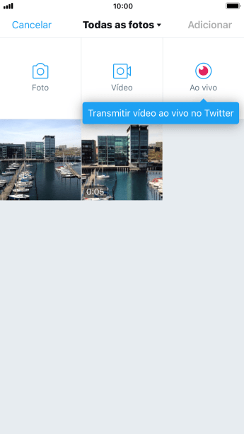 Pressione a foto ou o vídeo desejado. Pressione a foto ou o vídeo desejado.