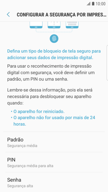 Pressione o código de bloqueio desejado, e siga as instruções da tela para criar um código extra. Pressione o código de bloqueio desejado, e siga as instruções da tela para criar um código extra.