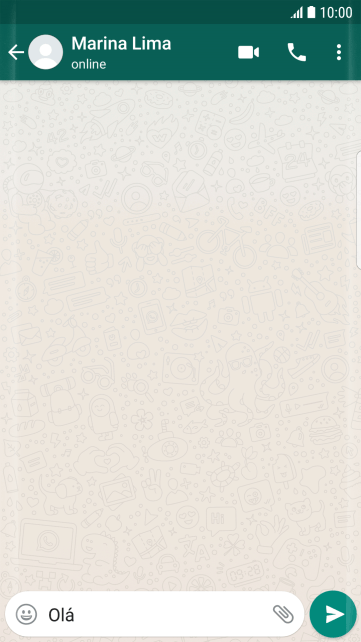 Pressione o ícone de enviar. Pressione o ícone de enviar.