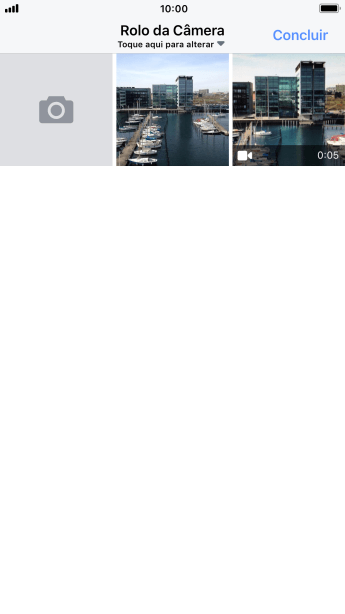 Pressione a foto ou o vídeo desejado. Pressione a foto ou o vídeo desejado.