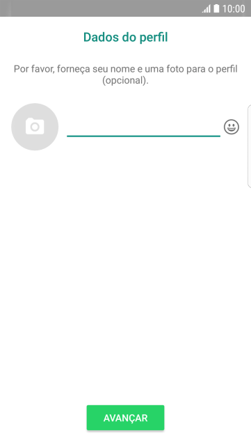 Digite o nome do usuário, e pressione AVANÇAR. Digite o nome do usuário, e pressione AVANÇAR.