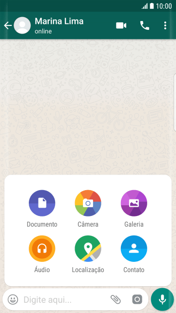 Pressione Galeria, e navegue até a pasta desejada. Pressione Galeria, e navegue até a pasta desejada.