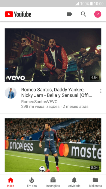 Pressione o ícone de fazer upload, e navegue até o vídeo desejado. Pressione o ícone de fazer upload, e navegue até o vídeo desejado.