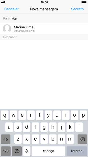 Pressione o contato desejado. Pressione o contato desejado.