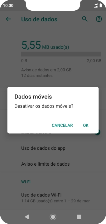 Se você desativar a função, deve pressionar OK. Se você desativar a função, deve pressionar OK.