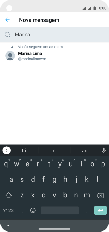 Pressione o contato desejado. Pressione o contato desejado.