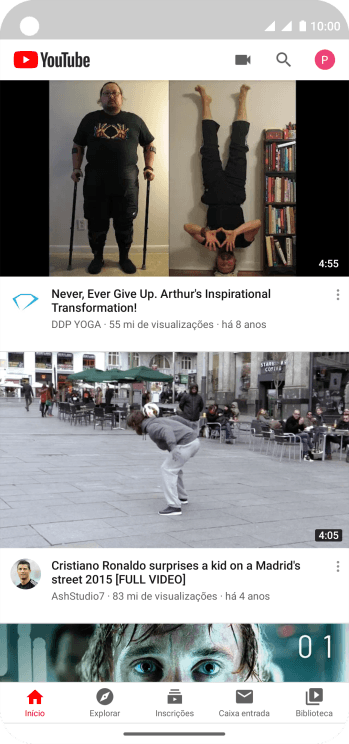 Pressione o ícone de fazer upload. Pressione o ícone de fazer upload.
