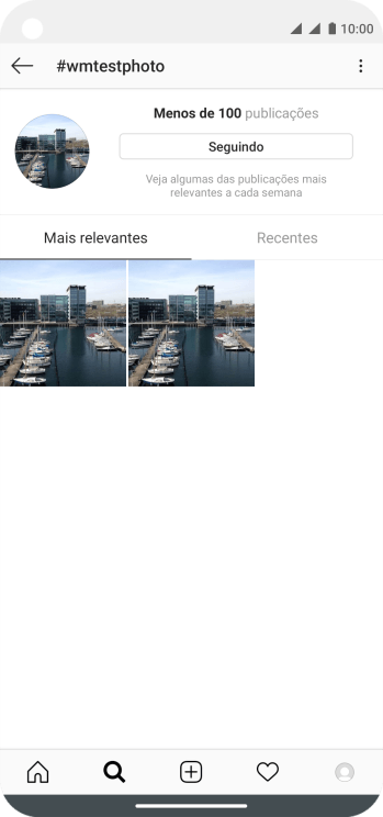 Pressione o ícone de novo post. Pressione o ícone de novo post.