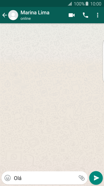 Pressione o ícone de enviar. Pressione o ícone de enviar.