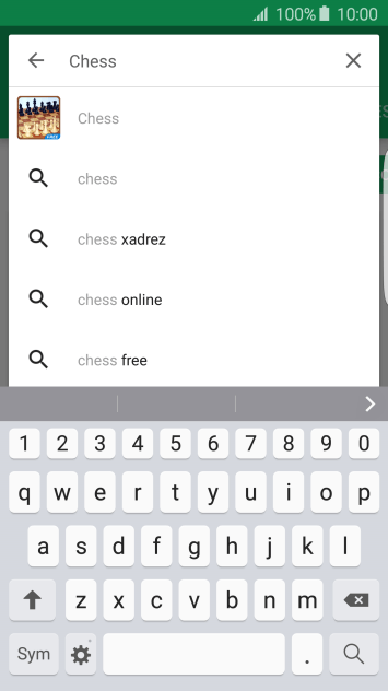 Insira o nome ou assunto do app desejado, e pressione o ícone de busca. Insira o nome ou assunto do app desejado, e pressione o ícone de busca.