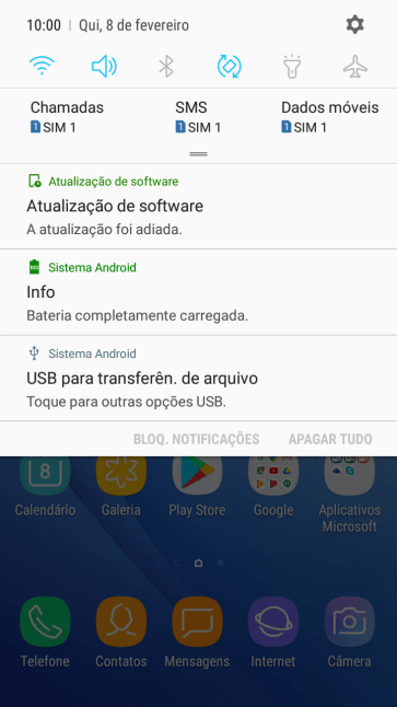 Pressione Toque para outras opções USB.. Pressione Toque para outras opções USB..
