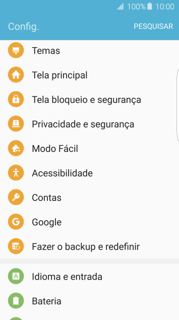 Pressione Tela bloqueio e segurança. Pressione Tela bloqueio e segurança.