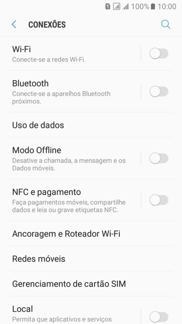 Pressione Gerenciamento de cartão SIM. Pressione Gerenciamento de cartão SIM.