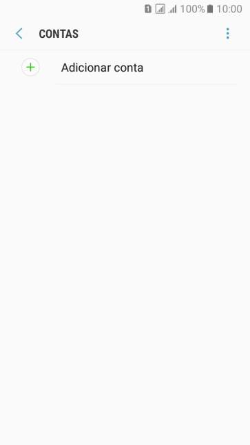 Pressione Adicionar conta. Pressione Adicionar conta.