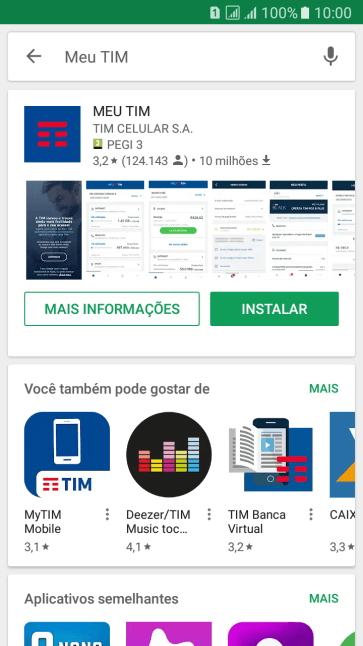 Pressione MEU TIM. Pressione MEU TIM.
