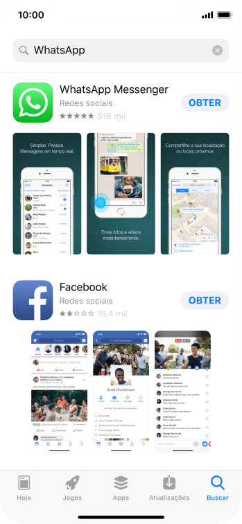 Pressione WhatsApp Messenger. Pressione WhatsApp Messenger.