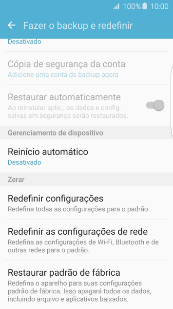 Pressione Restaurar padrão de fábrica. Pressione Restaurar padrão de fábrica.