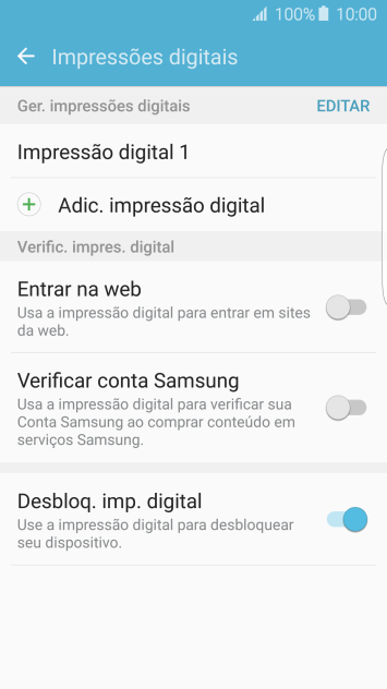 Pressione a tecla de voltar. Pressione a tecla de voltar.
