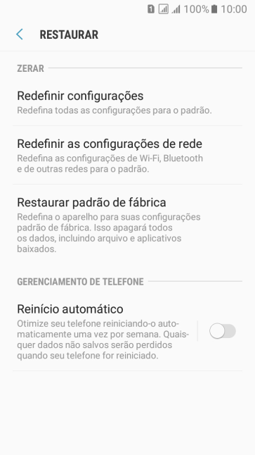 Pressione Restaurar padrão de fábrica. Pressione Restaurar padrão de fábrica.