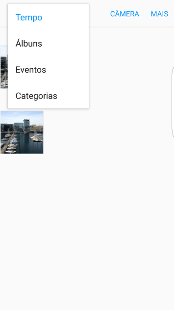 Pressione Álbuns, e navegue até a pasta desejada. Pressione Álbuns, e navegue até a pasta desejada.