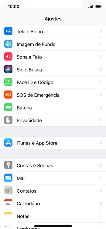Pressione Face ID e Código. Pressione Face ID e Código.