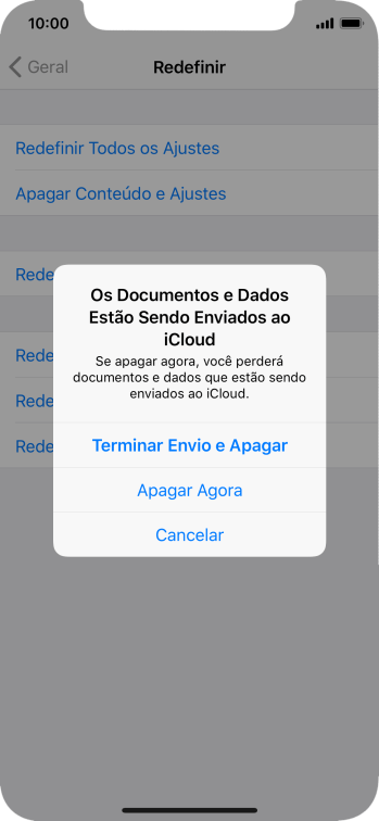 Pressione a configuração desejada. Pressione a configuração desejada.