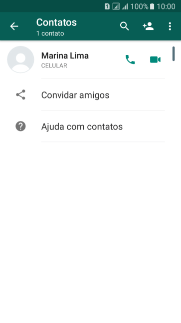 Pressione o ícone de busca, e digite as primeiras letras do nome do contato. Pressione o ícone de busca, e digite as primeiras letras do nome do contato.