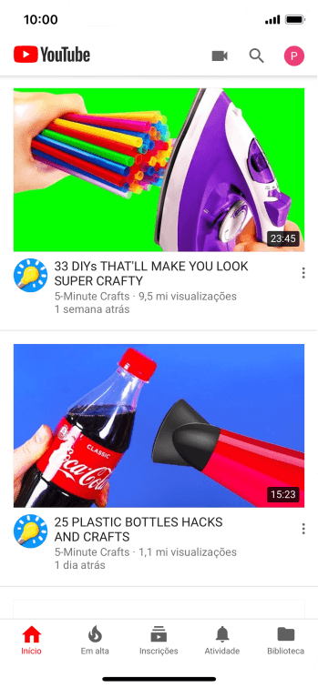 Pressione o ícone de fazer upload. Pressione o ícone de fazer upload.