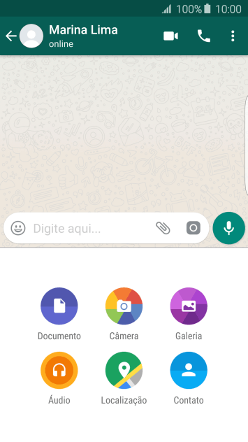 Pressione Galeria, e navegue até a pasta desejada. Pressione Galeria, e navegue até a pasta desejada.