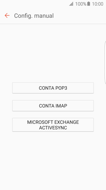 Pressione CONTA IMAP. Pressione CONTA IMAP.