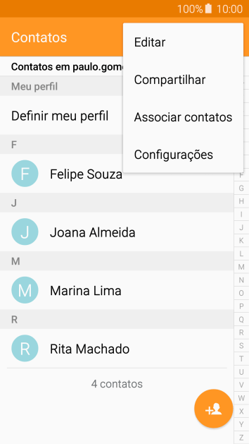 Pressione Configurações. Pressione Configurações.