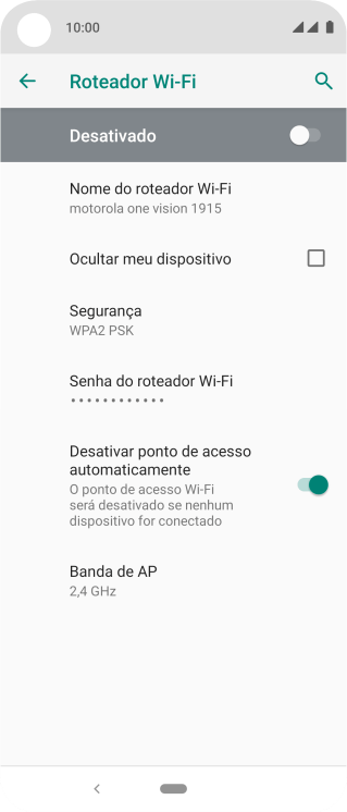 Pressione Senha do roteador Wi-Fi. Pressione Senha do roteador Wi-Fi.