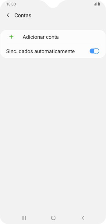 Pressione Adicionar conta. Pressione Adicionar conta.