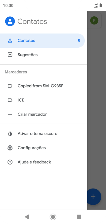 Pressione Configurações. Pressione Configurações.