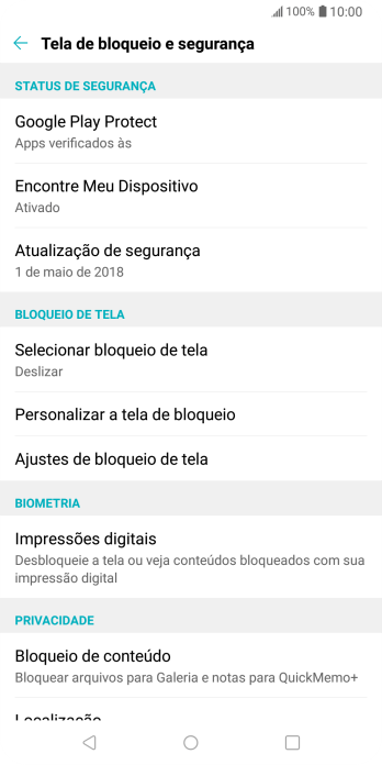 Pressione Impressões digitais. Pressione Impressões digitais.