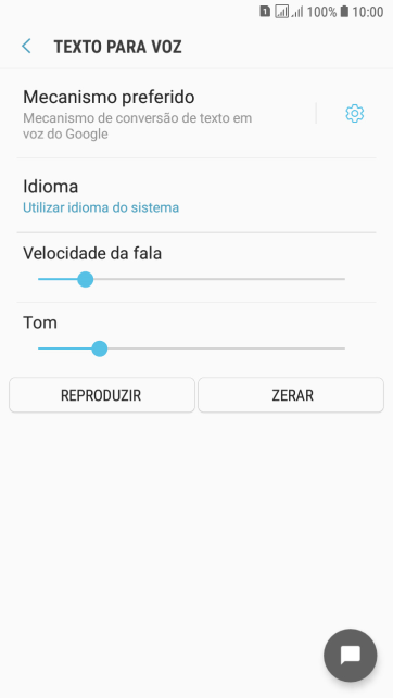 Pressione o ícone de configurações, e siga as instruções da tela para selecionar as configurações desejadas. Pressione o ícone de configurações, e siga as instruções da tela para selecionar as configurações desejadas.