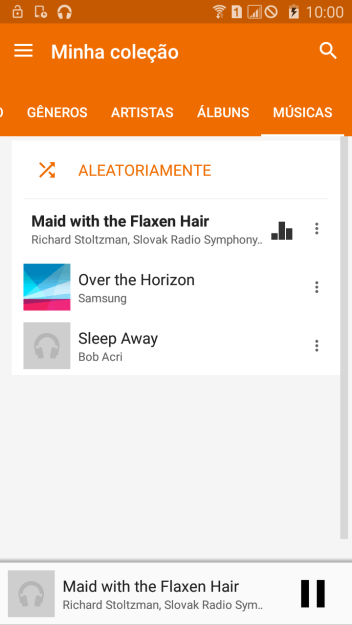 Pressione o título da música abaixo na tela. Pressione o título da música abaixo na tela.