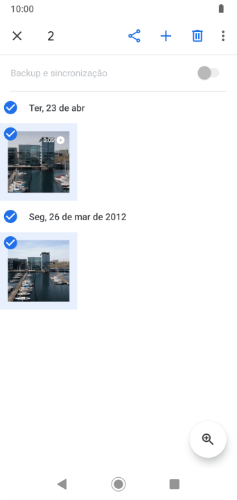 Pressione o ícone de compartilhar. Pressione o ícone de compartilhar.