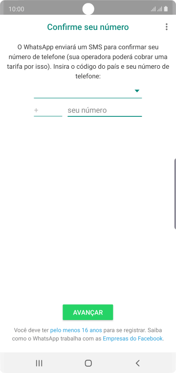 Pressione a lista suspensa. Pressione a lista suspensa.
