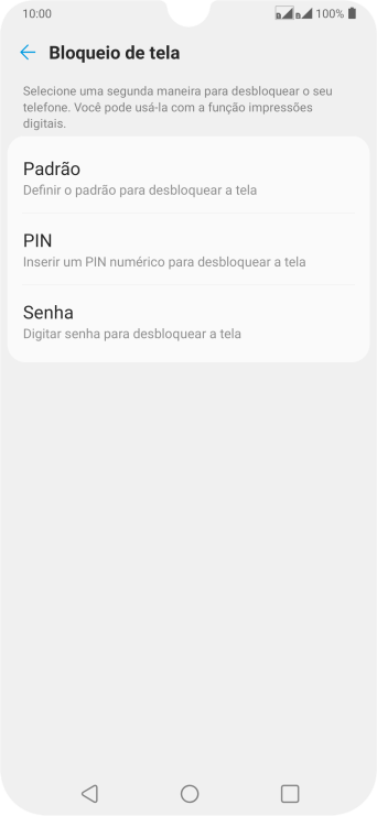 Pressione o código de bloqueio desejado, e siga as instruções da tela para criar um código extra. Pressione o código de bloqueio desejado, e siga as instruções da tela para criar um código extra.