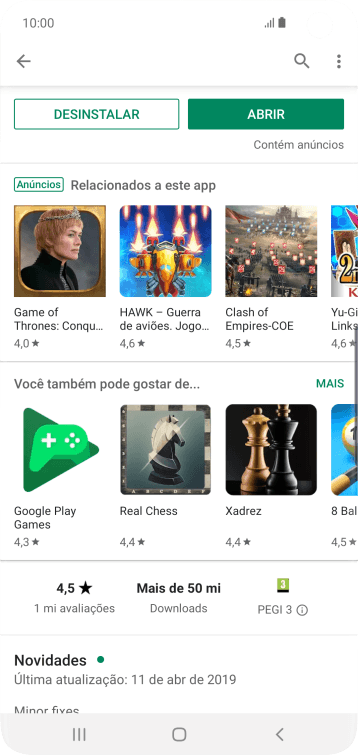 Pressione a tecla de início para finalizar e voltar à tela inicial. Pressione a tecla de início para finalizar e voltar à tela inicial.
