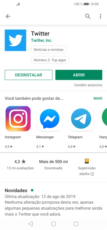 Pressione a tecla de início para finalizar e voltar à tela inicial. Pressione a tecla de início para finalizar e voltar à tela inicial.