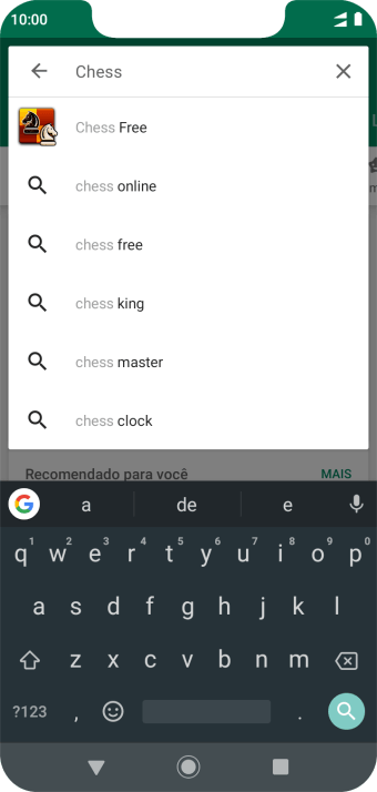 Insira o nome ou assunto do app desejado, e pressione o ícone de busca. Insira o nome ou assunto do app desejado, e pressione o ícone de busca.