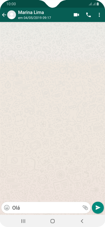 Pressione o ícone de enviar. Pressione o ícone de enviar.