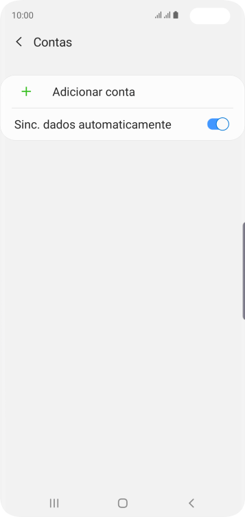 Pressione Adicionar conta. Pressione Adicionar conta.