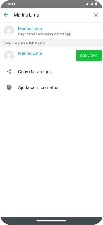 Pressione o contato desejado. Pressione o contato desejado.